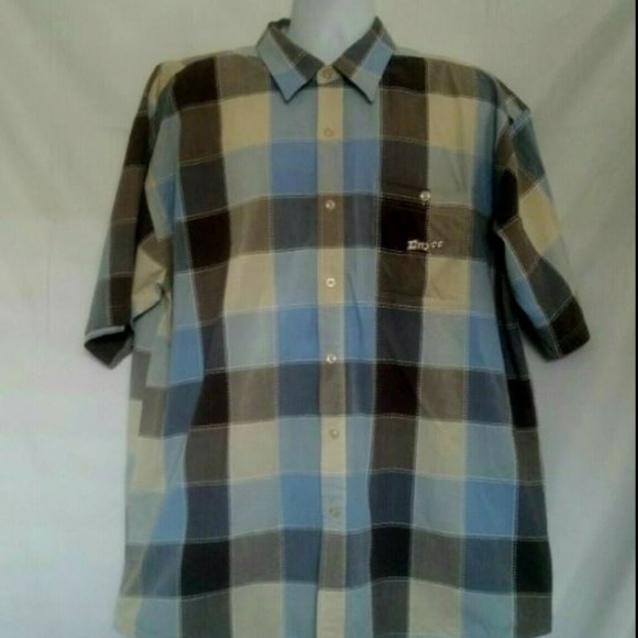 ENYCE A Sean Combs Co PLAID Casual Button Up NWOT - Picture 3 of 8